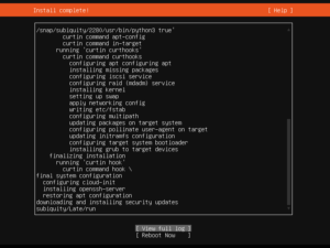 図6.Ubuntu Serverインストール完了