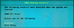 図09.BIOS POST Startup Error