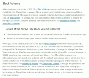 図01.Always Free Resources - Block Volume