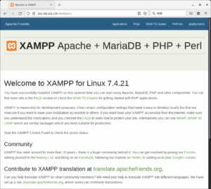図12.XAMPP Default Home Page