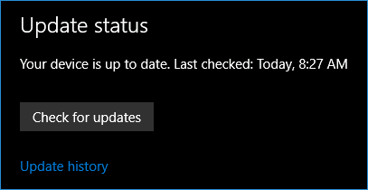 図7.Windows Updateの状態