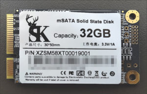 図10.mSATA 32GB SSDラベル
