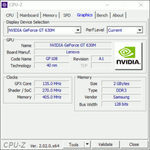 図05.CPU-Z Nvidia GT630M