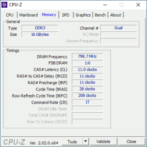 図4.CPU-Z RAM概要
