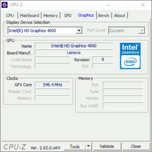 図04.CPU-Z Intel Graphics