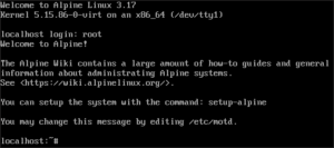 図06.Alpine Linuxインストーラログイン
