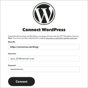 図3.Connect WordPress