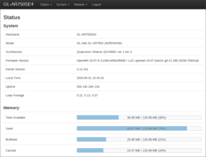 図17.2機目 OpenWRT v19.07