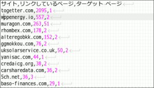 図04.リンク元サイトCSVの一部