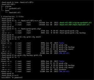 図5.grub.cfgの新旧入れ替え