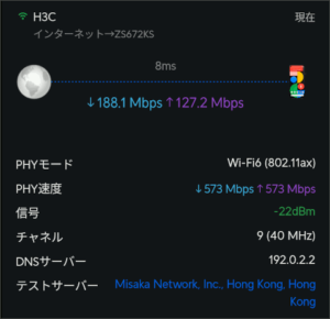 図24.WiFi 2.4G スピードテスト
