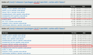 図2.dropbearパッケージの有無
