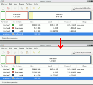 図08.GParted Liveでリサイズ