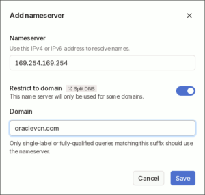 図11.tailscale Split DNSの追加