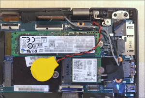 図15.基板表側へCMOSバッテリ貼付け