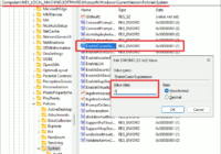図4.レジストリエディタでの編集
