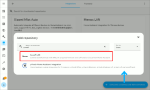 図16.HACS Sonoff LANレポジトリ