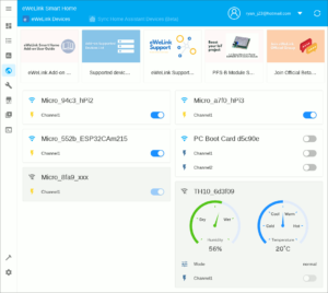 図11.eWeLink WebUIデバイス一覧