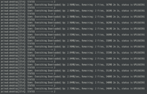 図11.アップロード中のSyslog