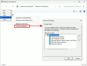 図2.Network Provider Order