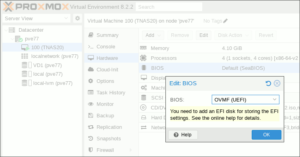 図12.VM UEFIへ設定変更
