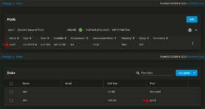 図24.TrueNAS 作成したプール