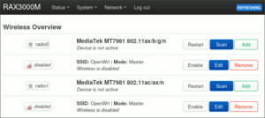 図3.OpenWrt 23.05.5 Wireless Overview