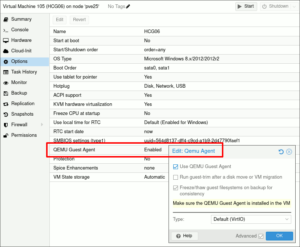 図12.QEMU Guest Agentを有効