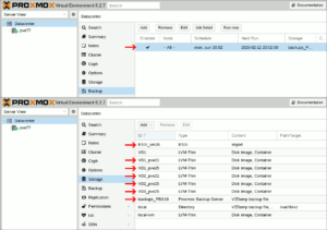 図4.Backup設定とStorage残存物