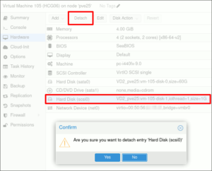 図23.ダミーSCSI仮想ディスク解除