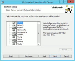 図16.VirtIO Win Driver Features