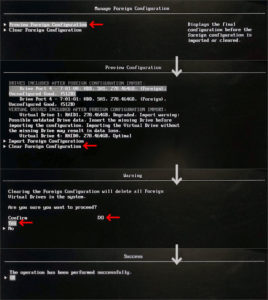 図10.Clear Foreign Configuration